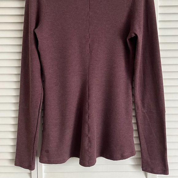 Lululemon Close Call Henley Long Sleeve Heathered Plum fits women’s large rare - Picture 7 of 8